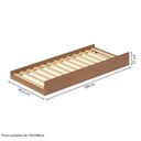 Ver imagem 6 de Bicama Solteiro Infantil Reversível LED com Rattan Grade em Palito Wave Casatema MadeiraOriginals Marrom/Freijó