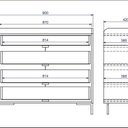Ver imagem 4 de Cômoda com 4 Gavetas MDF Puxadores em Couro Marrom/Lamina Mel