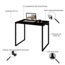 Ver imagem 4 de Mesa para Computador Office Estilo Industrial 0,90m Kuadra Preto Ônix