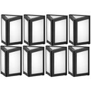 Ver imagem 1 de Jogo 8 Luminárias Parede Muro Triangulares Preto Internas Externas E27 Smart Dital