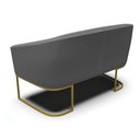 Ver imagem 4 de Sofá 2 Lugares Namoradeira Industrial Dourado Stella Sintético Grafite D03 - D’Rossi