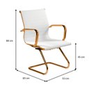 Ver imagem 2 de Cadeira de Escritório Eames Branca - Fixa | Red Gold