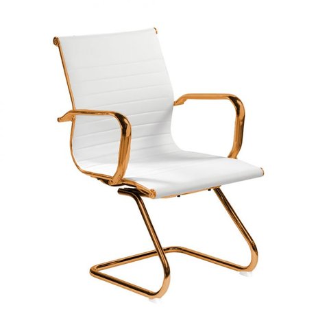 Cadeira de Escritório Eames Branca - Fixa | Red Gold