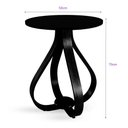 Ver imagem 2 de Mesa Lateral De Canto Pés Cebola 70x50cm Espelhada Preto