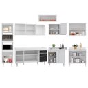 Ver imagem 5 de Armário de Cozinha Modulada de Canto 8 Peças CP07 Balcão Branco/Preto - Lumil Lumil Móveis