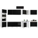 Ver imagem 6 de Armário de Cozinha Modulada de Canto 8 Peças CP07 Balcão Branco/Preto - Lumil Lumil Móveis