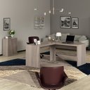 Ver imagem 1 de Conjunto 2 Peças com Mesa para Escritório em L e Armário Multiuso Baixo