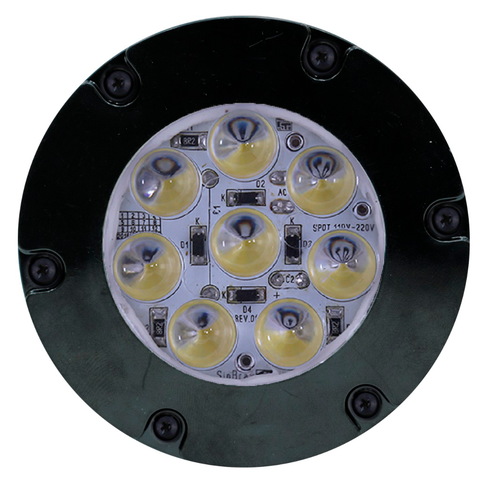 Mini Refletor de Led com Lupa Welt Light - Base Preta