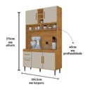 Ver imagem 5 de Armário de Cozinha Cristal Cor:ipe Off White Mizza Decor