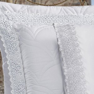 Jogo de Cama Lençol King Classico Grippir 400 Fios - Branco
