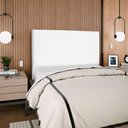 Ver mais imagens de Cabeceira Casal 140 Cm com Frame Luna Suede Branco Artte
