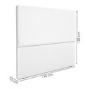 Ver imagem 3 de Cabeceira Casal 140 Cm com Frame Luna Suede Branco Artte