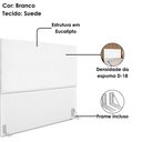 Ver imagem 4 de Cabeceira Casal 140 Cm com Frame Luna Suede Branco Artte