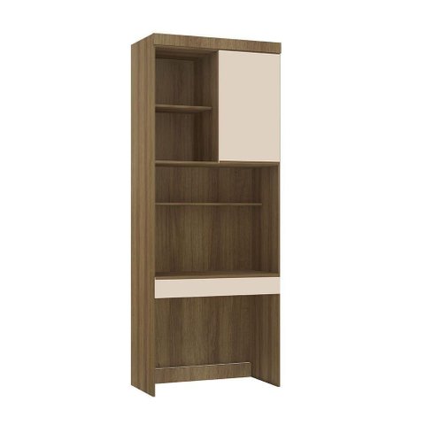 Bancada de Estudos Modulada 1 Porta 90cm Veneza Luciane Móve Avelã Pf/arenas Pf