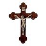 Cruz Crucifixo de Mão em Madeira e Metal 15 Cm - 1
