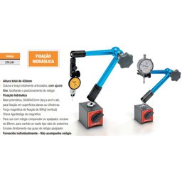 Base Magnética Articulada Fixação Hidráulica + Relógio Comparador de 0 a 10 Mm - 5
