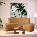 Ver imagem 1 de Sofá 03 Lugares 180cm Mônaco Corano Caramelo - Nexta Casa