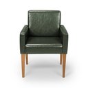 Ver imagem 1 de Cadeira Poltrona Capri Decorativa Couríssimo Sala de Estar Escritório Recepção Império Verde