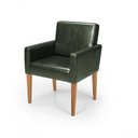 Ver imagem 3 de Cadeira Poltrona Capri Decorativa Couríssimo Sala de Estar Escritório Recepção Império Verde