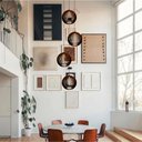 Ver imagem 1 de Lustre Pendente para Sala Pé Direito Duplo Quatro Ball P7 - Marrom