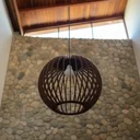 Ver imagem 2 de Lustre Pendente para Sala Pé Direito Duplo Quatro Ball P7 - Marrom