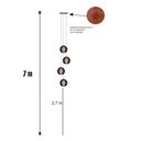 Ver imagem 6 de Lustre Pendente para Sala Pé Direito Duplo Quatro Ball P7 - Marrom