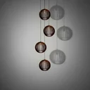 Ver imagem 4 de Lustre Pendente para Sala Pé Direito Duplo Quatro Ball P7 - Marrom