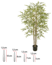 Ver imagem 1 de Planta Artificial Árvore Bamboo Real Toque C/pote X1800 Verde 1,50cm