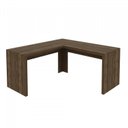 Ver imagem 3 de Conjunto 3 Peças com Mesa para Escritório em L, Armário Multiuso Alto e Baixo Marrom
