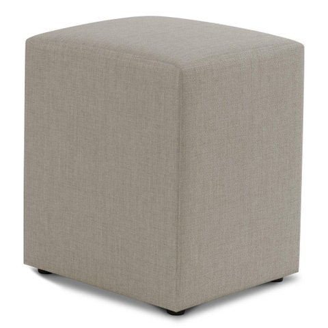 Puff Decorativo Sala de Estar Quadrado 36x47cm Linho Bege - Desk Design