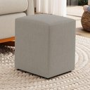 Ver imagem 4 de Puff Decorativo Sala de Estar Quadrado 36x47cm Linho Bege - Desk Design