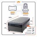 Ver imagem 4 de Cama Box Baú Solteirão 96x203 Dakota Espuma D33 King House