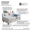 Ver imagem 2 de Cama Montessoriana Lanna + Colchão Juvenil LED + Nicho + Lousa Mágica Branca Quarto Infantil Complet