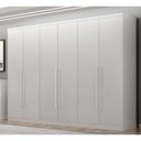 Ver imagem 3 de Guarda Roupa Casal Royal 6 Portas de Bater 6 Gavetas MDF-MDP Neve 238cm