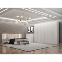 Ver imagem 1 de Guarda Roupa Casal Royal 6 Portas de Bater 6 Gavetas MDF-MDP Neve 238cm