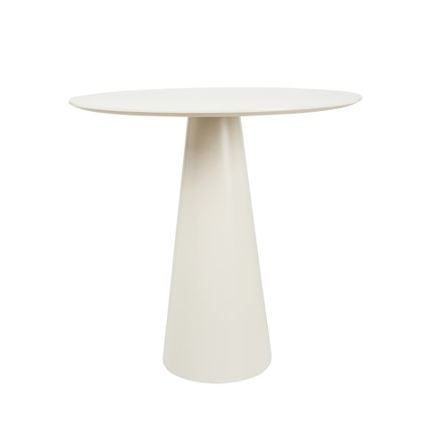 Mesa de Apoio Cone Off White - Tampo 70cm Altura 60cm - Creme