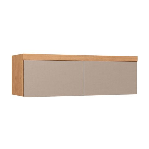 Armário Aéreo Modulado Casal 2 Portas Infinity Marrom/Cedro/Duna Line