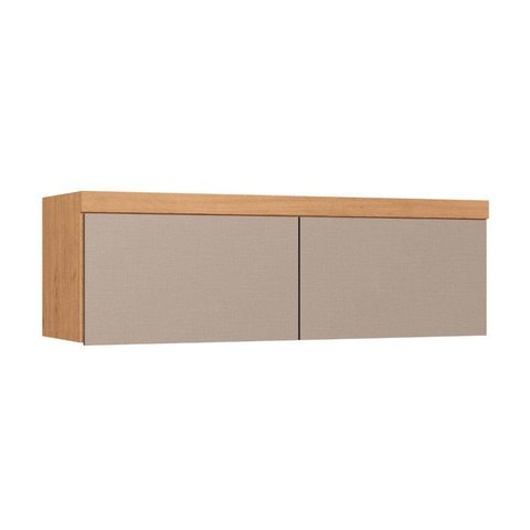 Armário Aéreo Modulado Casal 2 Portas Infinity Marrom/Cedro/Duna