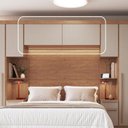 Ver imagem 2 de Armário Aéreo Modulado Casal 2 Portas Infinity Marrom/Cedro/Duna