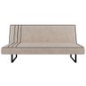 Sofá Cama 1,94m 3 Lugares Florenzi Veludo Bege/preto - 2