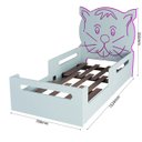 Ver imagem 6 de Cama Infantil Gatinho Montessori Branca com Proteção Lateral e Design Lúdico MDF:Rosa