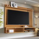 Ver imagem 3 de Painel para TV até 72 Polegadas Munique 1 Porta Ripado Nature - Giga Móveis