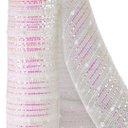 Ver imagem 4 de Tela Natal Malha Tule Decorativa Perolada Furta Cor Branco e Rosa 25cm X 5m Fita Premium