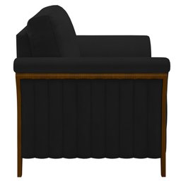 Kit 2 Poltronas Decorativas Sala de Estar 102cm Pés Madeira Roya M22 Veludo Preto - Mpozenato - 6 Kit 2 Poltronas Decorativas Sala de Estar 102cm Pés Madeira Roya M22 Veludo Preto - Mpozenato - 6
