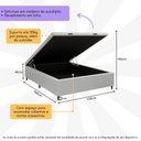 Ver imagem 3 de Base Cama Box Baú Casal para Colchão 138x188cm Multimóveis Cr35239 Cinza