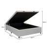 Base Cama Box Baú Casal para Colchão 138x188cm Multimóveis Cr35239 Cinza - 4