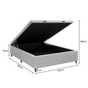 Ver imagem 4 de Base Cama Box Baú Casal para Colchão 138x188cm Multimóveis Cr35239 Cinza