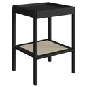 Ver imagem 1 de Mesa Lateral com Prateleira Pés Madeira Arlo A10 Nero/preto - Mpozenato