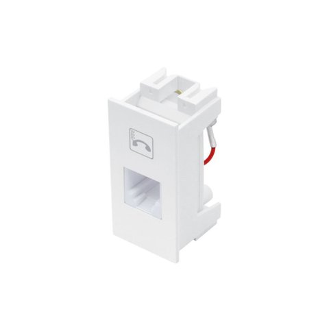 Módulo Tomada para Telefone Fame Habitat/Elegance RJ11 4 Vias Branco