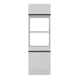 Paneleiro com Rodapé 2 Portas para Forno e Microondas Veneza Multimóveis MP2116.964 Branco/Preto - 5